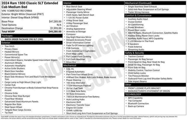 2024 RAM 1500 Classic SLT