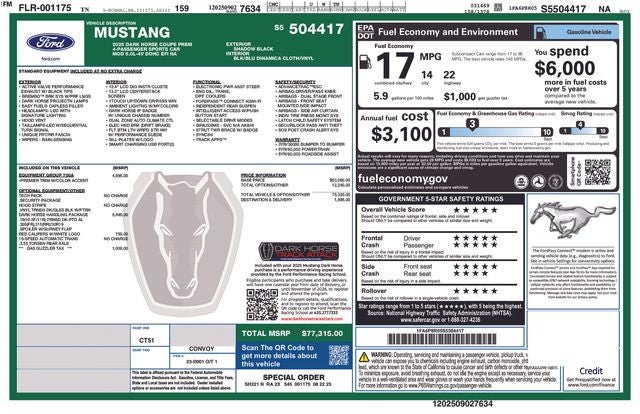 2025 Ford Mustang Dark Horse