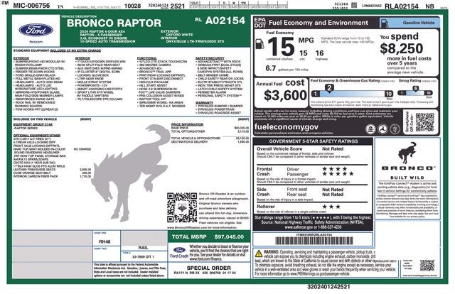 2024 Ford Bronco Raptor