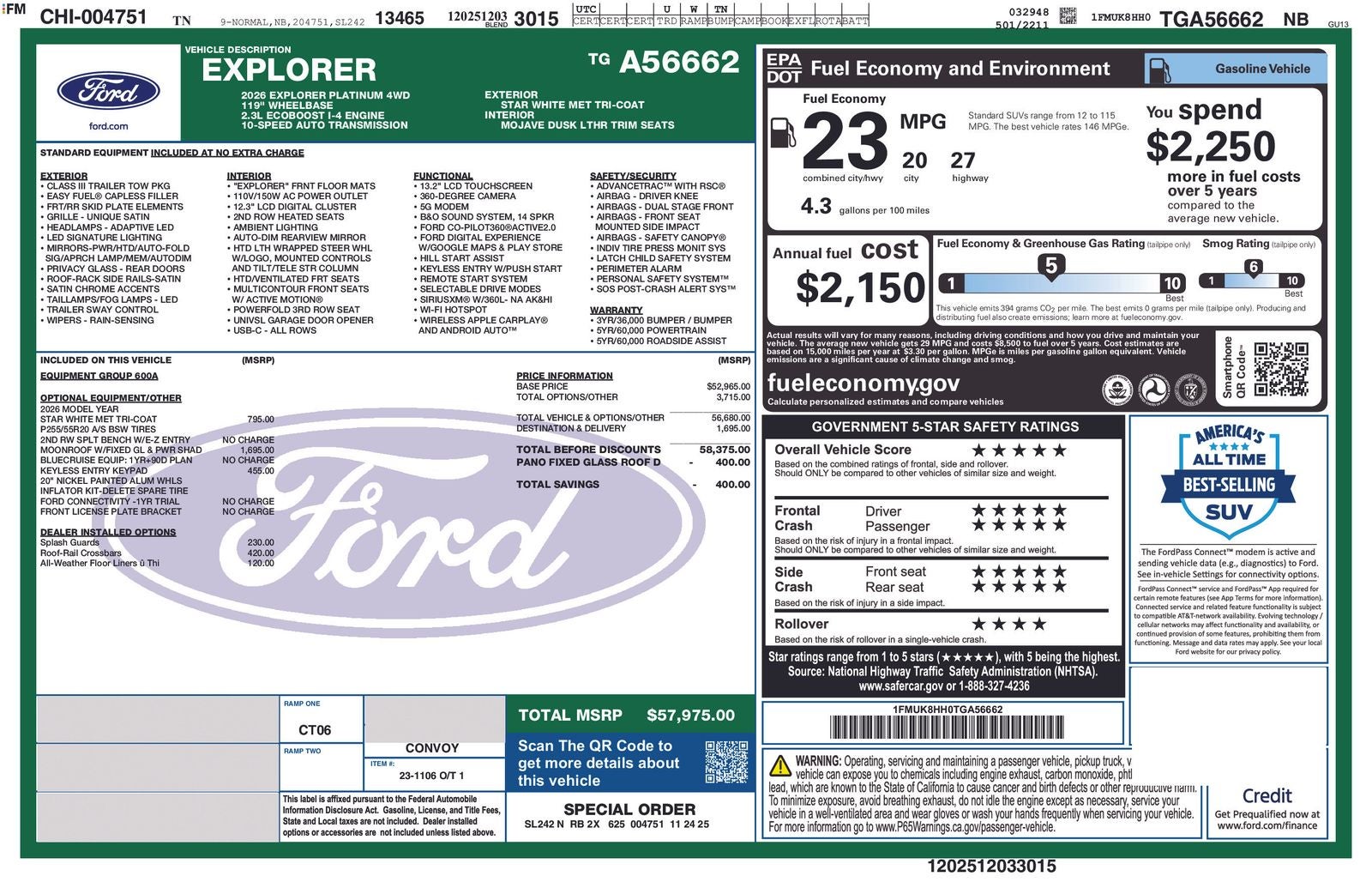 2026 Ford Explorer Platinum