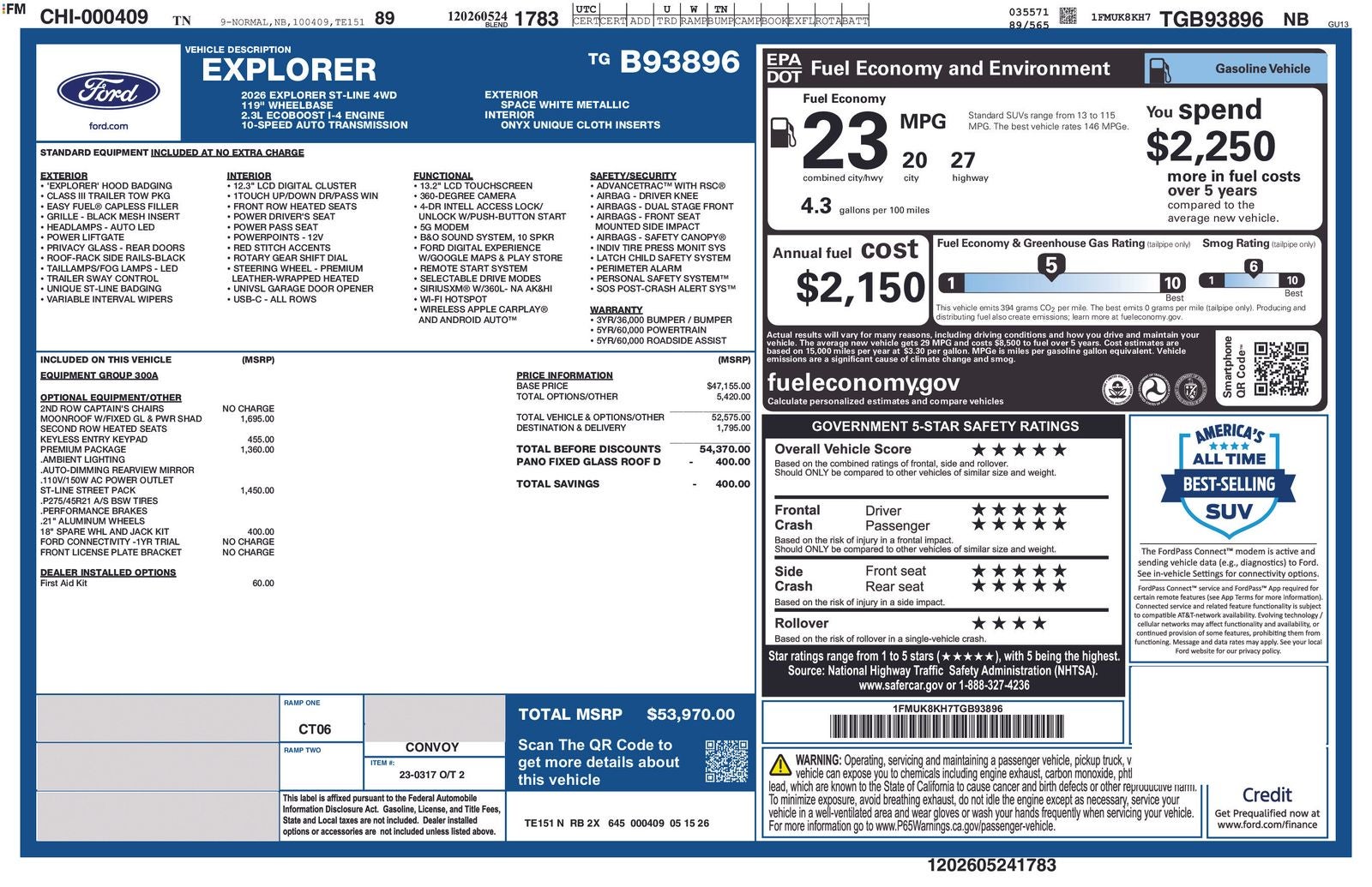 2026 Ford Explorer ST-Line IN-TRANSIT