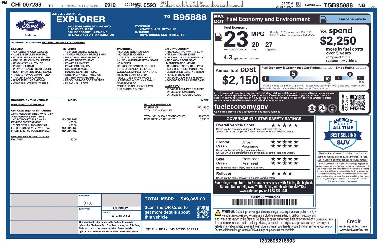 2026 Ford Explorer ST-Line IN-TRANSIT