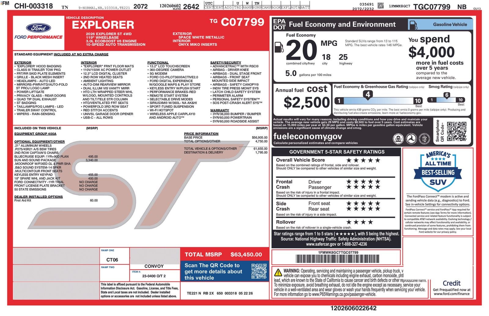 2026 Ford Explorer ST IN-TRANSIT