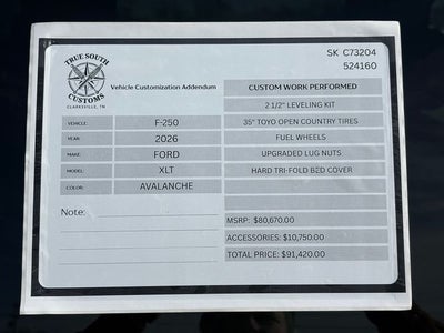 2026 Ford F-250SD XLT