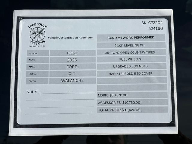 2026 Ford F-250SD XLT