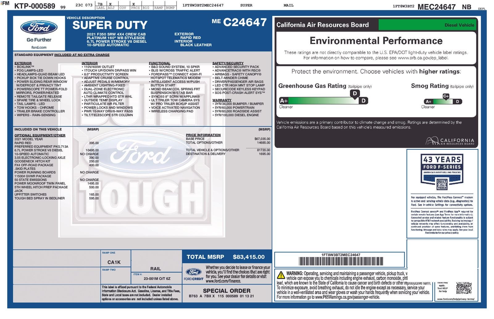 2021 Ford F-350SD Platinum