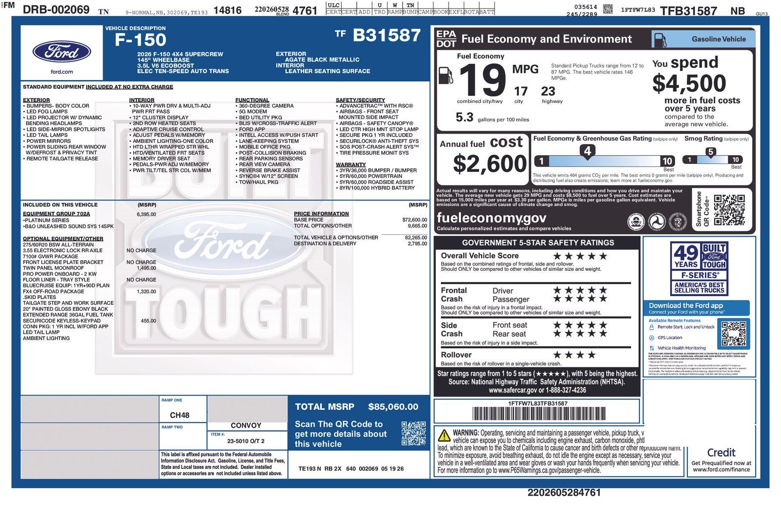 2026 Ford F-150 Platinum IN-TRANSIT