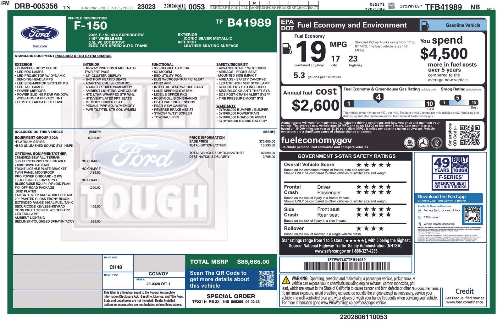 2026 Ford F-150 Platinum IN-TRANSIT