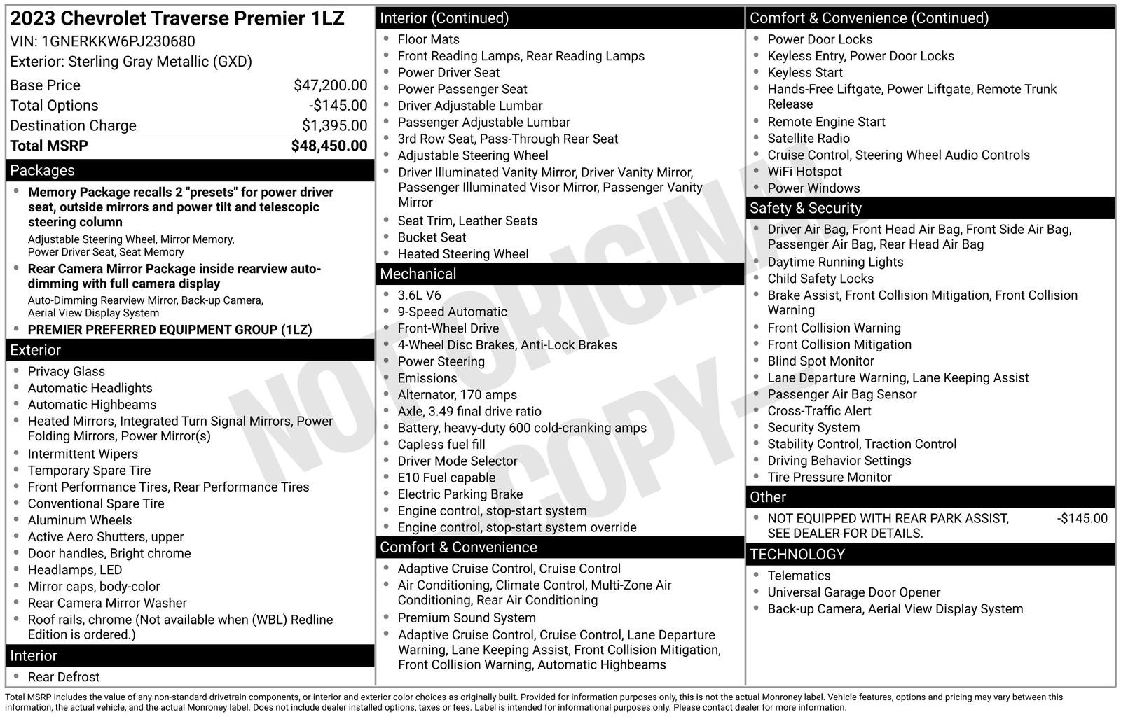 2023 Chevrolet Traverse Premier