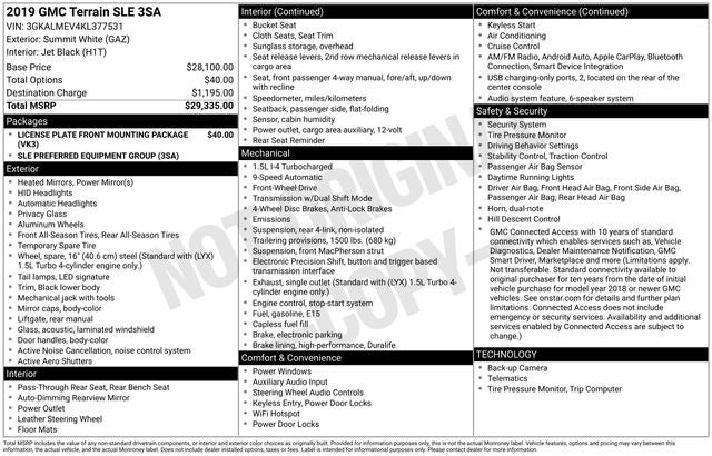 2019 GMC Terrain SLE