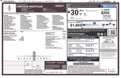 2026 Lincoln Nautilus Black Label