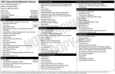 2025 Toyota Grand Highlander Platinum