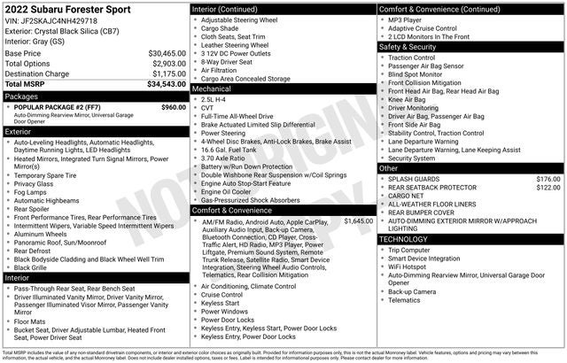 2022 Subaru Forester Sport