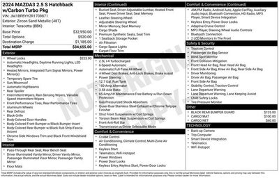 2024 Mazda Mazda3 2.5 Carbon Turbo