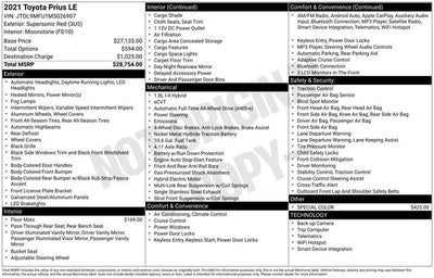 2021 Toyota Prius LE AWD-e