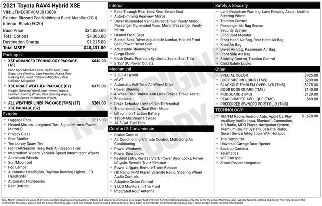 2021 Toyota RAV4 Hybrid XSE