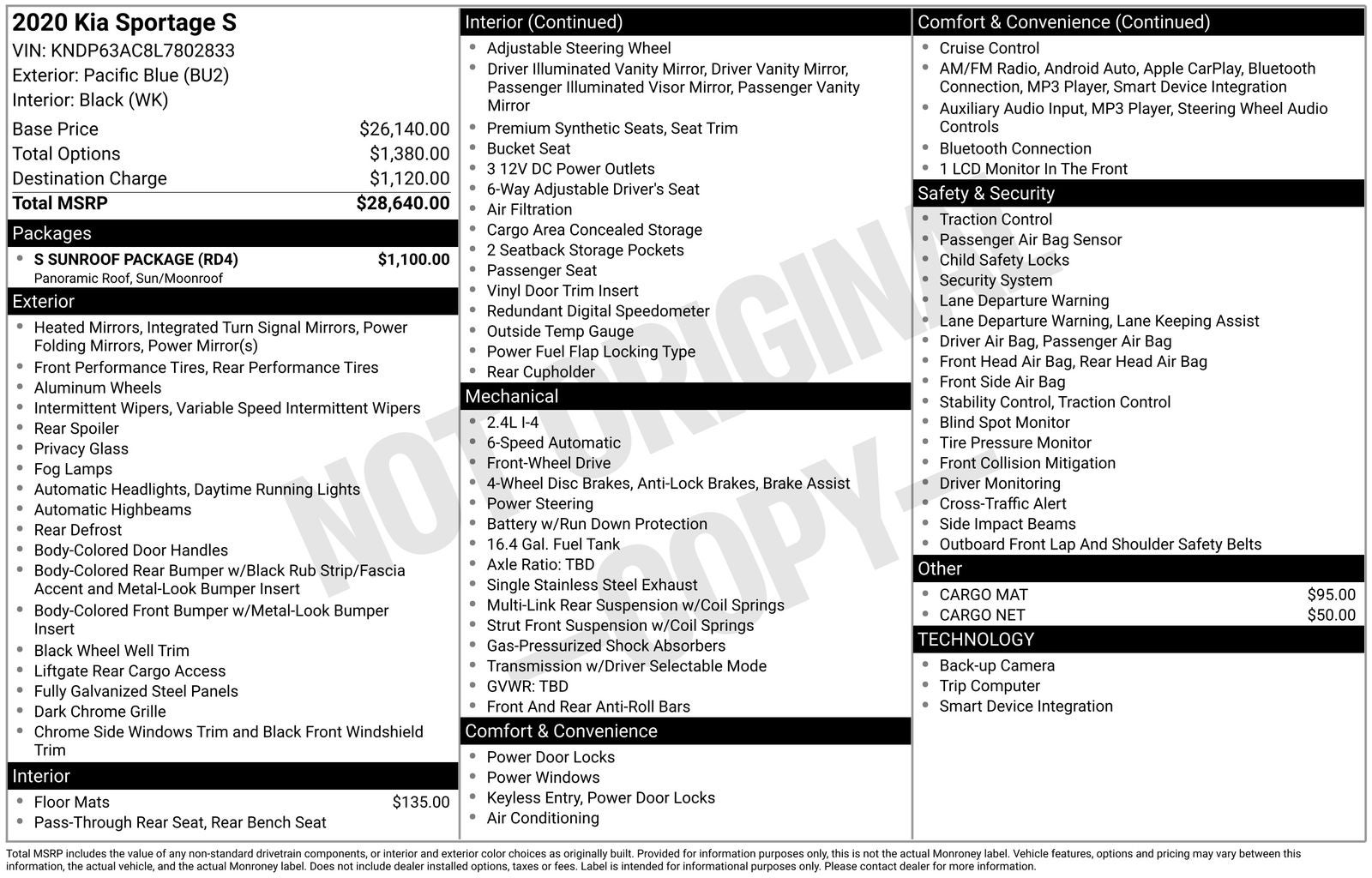 2020 Kia Sportage S
