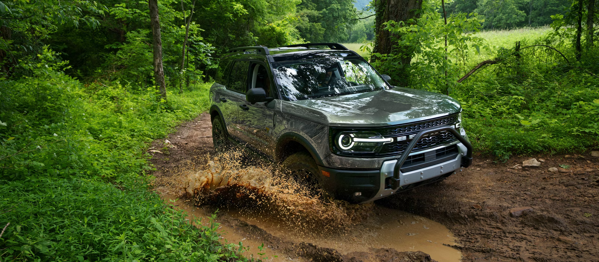 2026 Ford Bronco Sport off-roading in forest
