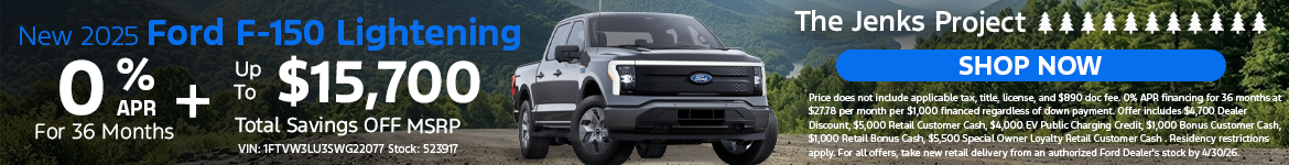Select New 2025 Ford F-150 Lightening
