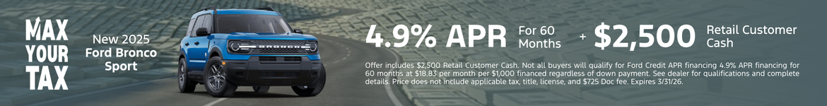 New 2025 Ford Bronco Sport 