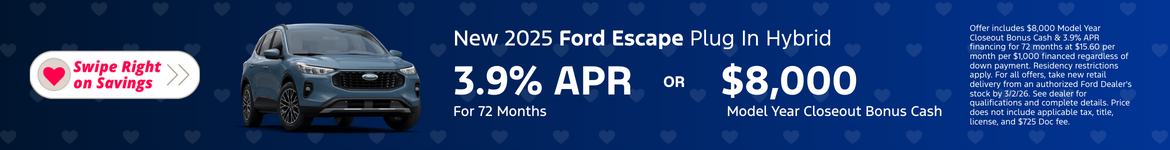 New 2025 Ford Escape Plug in Hybrid