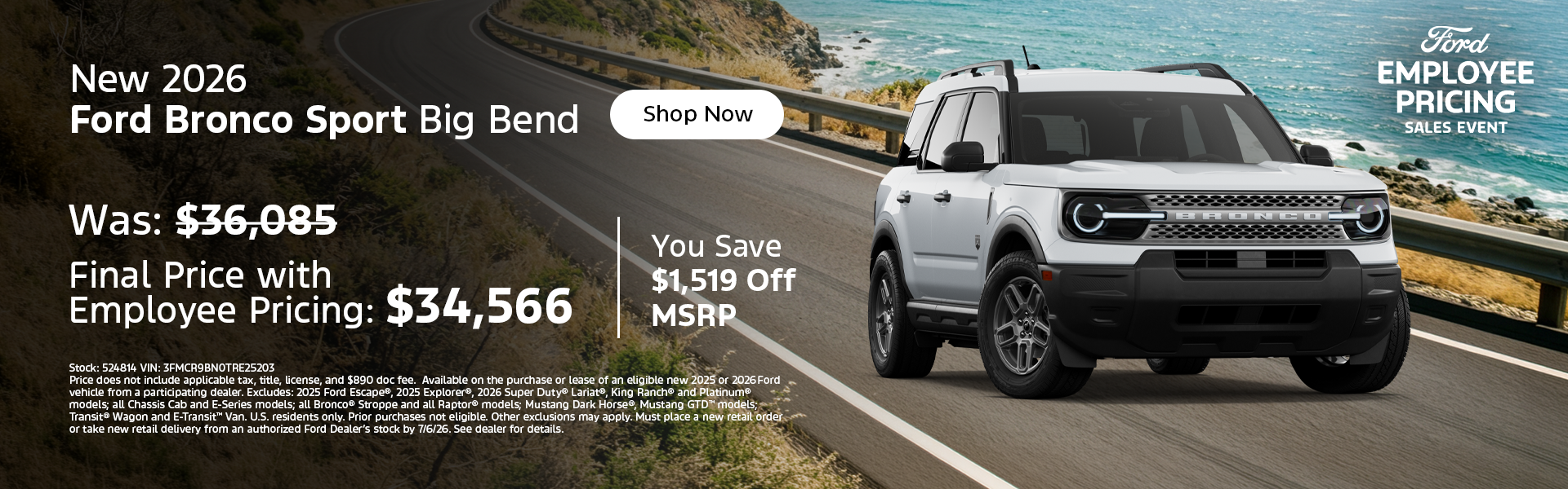New 2026 Ford Bronco Sport Big Bend