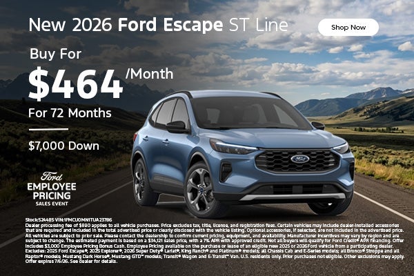 New 2026 Ford Escape ST Line