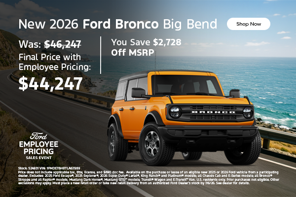New 2026 Ford Bronco Big Bend