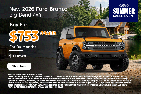 New 2026 Ford Bronco Big Bend 4x4 