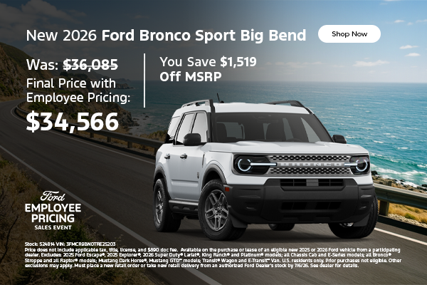 New 2026 Ford Bronco Sport Big Bend