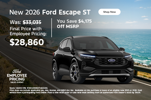 New 2026 Ford Escape ST
