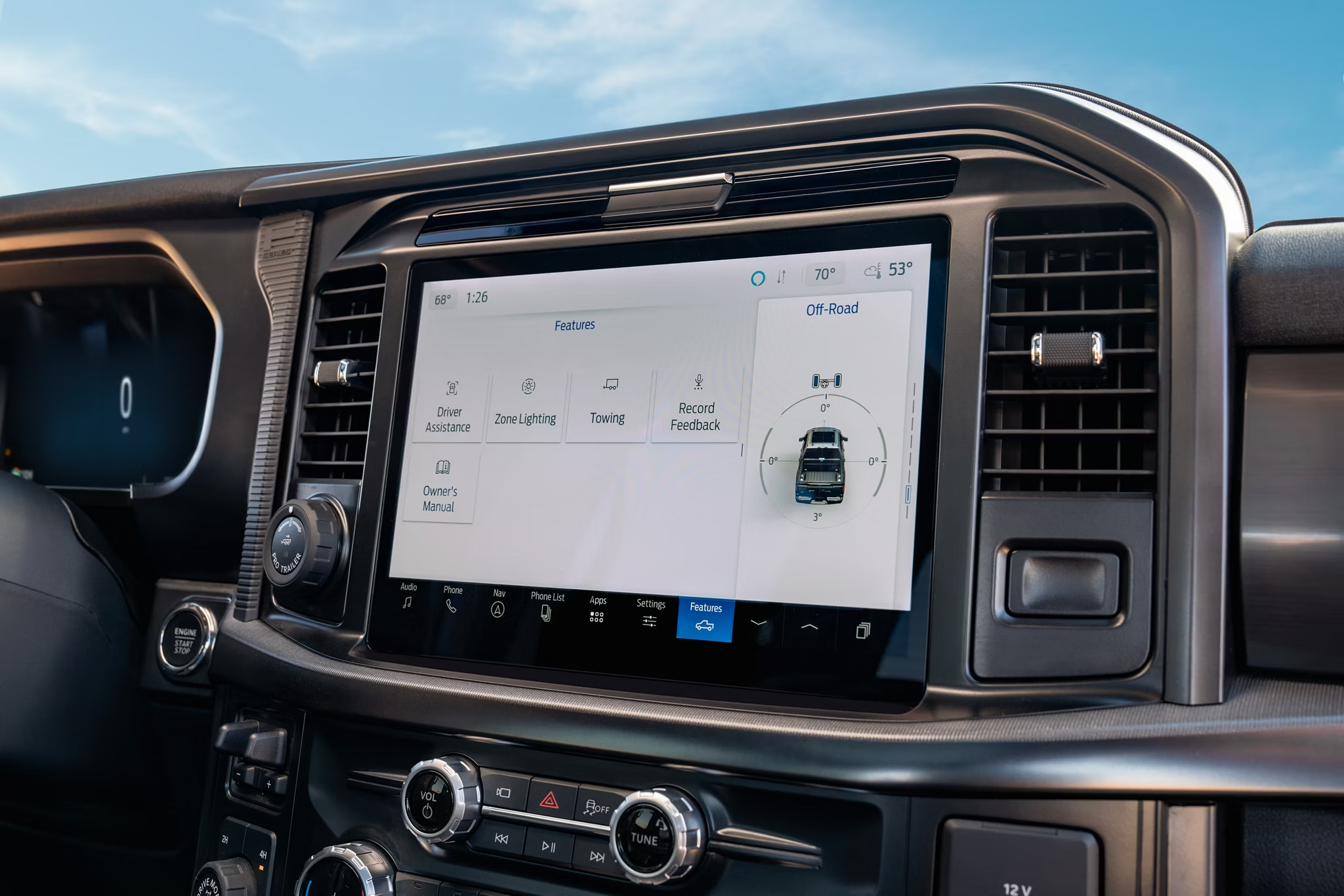 2026 Ford F-150 interior display and infotainment touchscreen