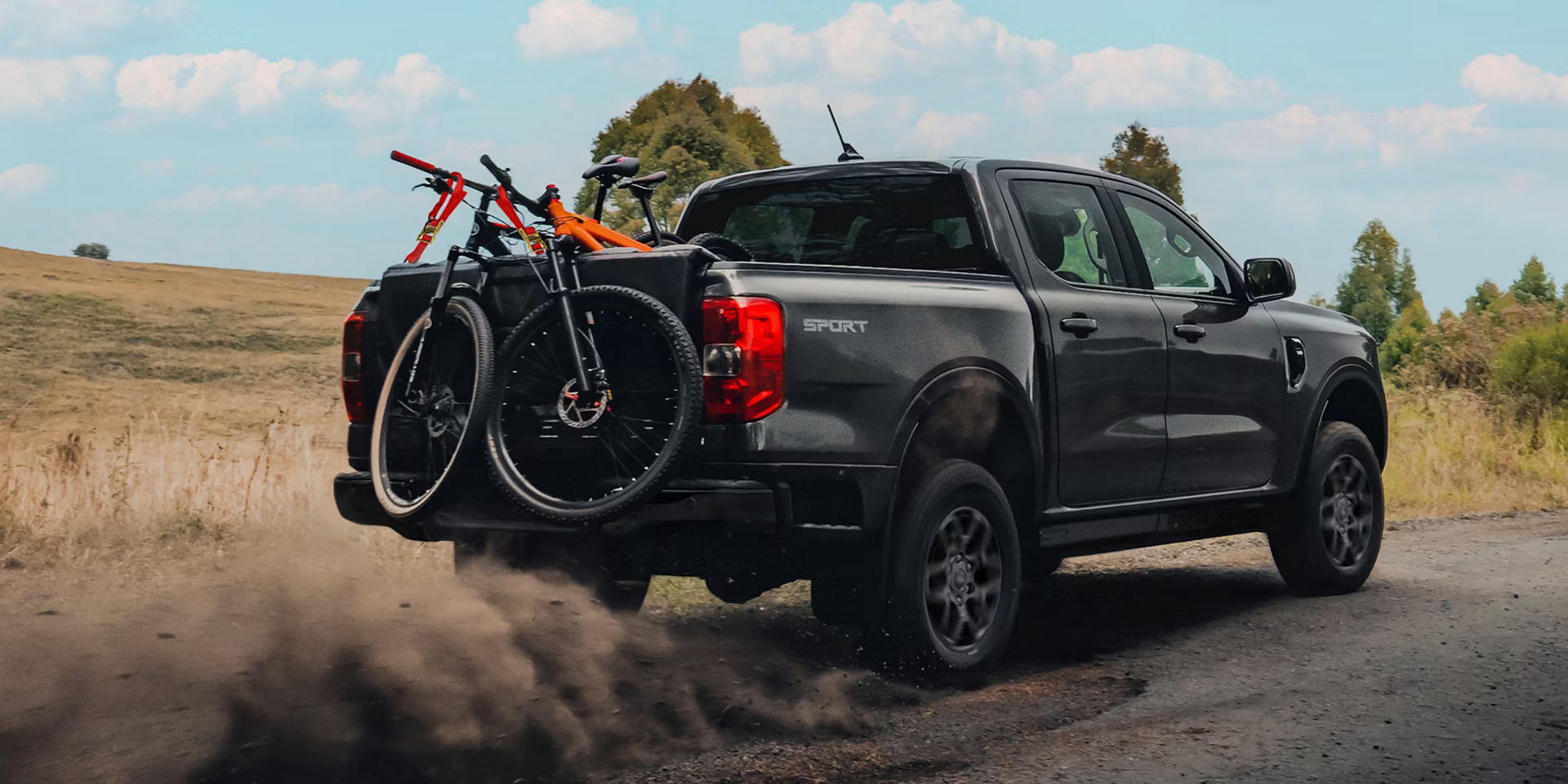 2026 Ford Ranger bikes loaded in truck bed
